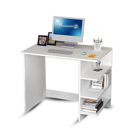 Bureau Junior Avec 3 Étagères De Rangement (Blanc)