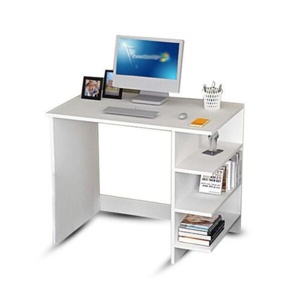 Bureau Junior Avec 3 Étagères De Rangement (Blanc)