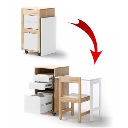 Bureau Pliant Économiseur D'espace 3 En 1