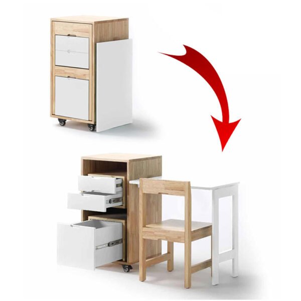 Bureau Pliant Économiseur D'espace 3 En 1