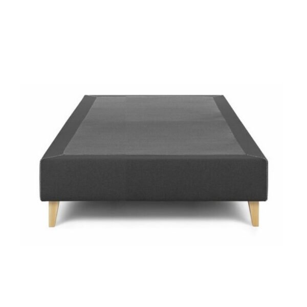 Sommier Capitonné Noir Tissu Velours Anti-taches ( 1 Place )