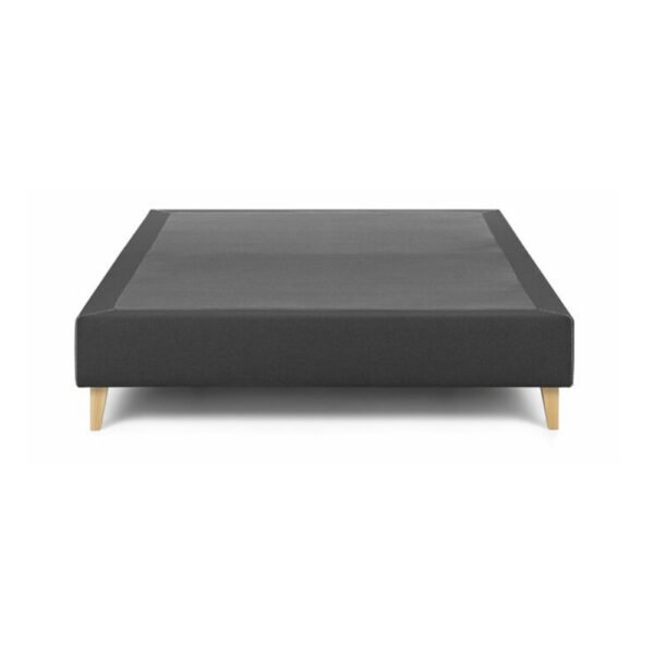 Sommier Capitonné Noir Tissu Velours Anti-taches ( 2 Places )