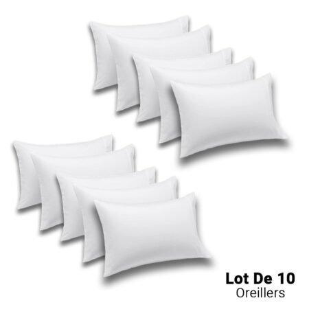 Lot de 10 Oreillers Orthopédiques Top Qualité Lavable