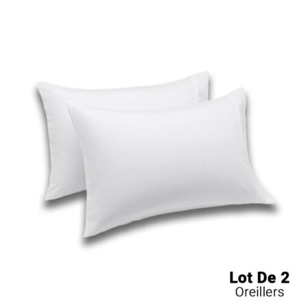 Lot de 2 Oreillers Orthopédiques Top Qualité Lavable