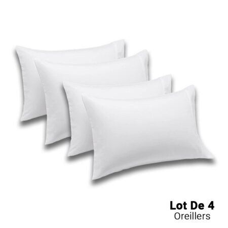 Lot de 4 Oreillers Orthopédiques Top Qualité Lavable