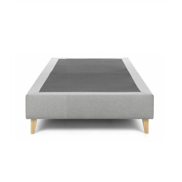 Sommier Capitonné Gris Tissu Velours Anti-taches ( 1 Place )