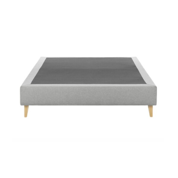 Sommier Capitonné Gris Tissu Velours Anti-taches ( 2 Places )