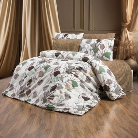 Couette 2 Places + Drap de lit + 2 Taies D’oreillers Gratuits Tissus 100% Coton (C001)