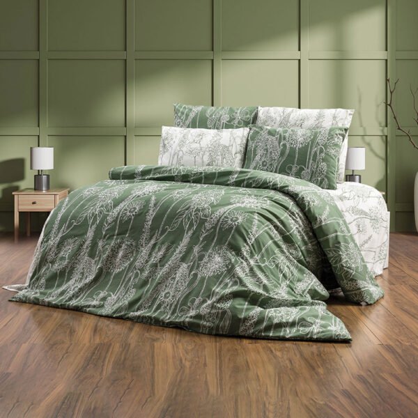 Couette 2 Places + Drap de lit + 2 Taies D’oreillers Gratuits Tissus 100% Coton (C003)