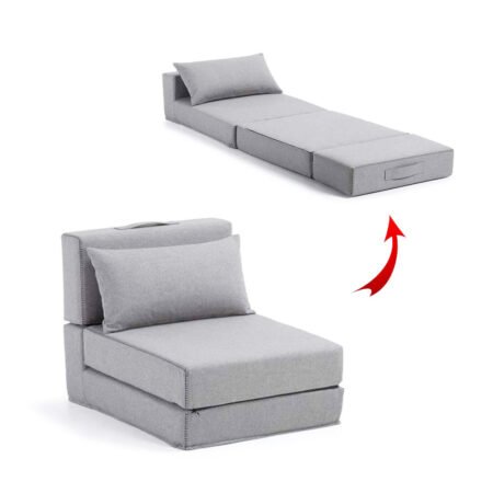 Fauteuil Lit Pliable Gris