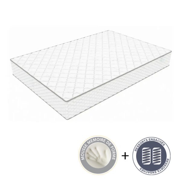 Matelas à Ressort Ensaché Mousse à Mémoire de Forme